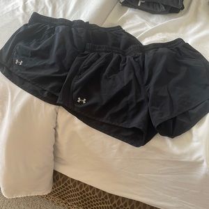 Women’s Under Armour running shorts Medium 2 pair